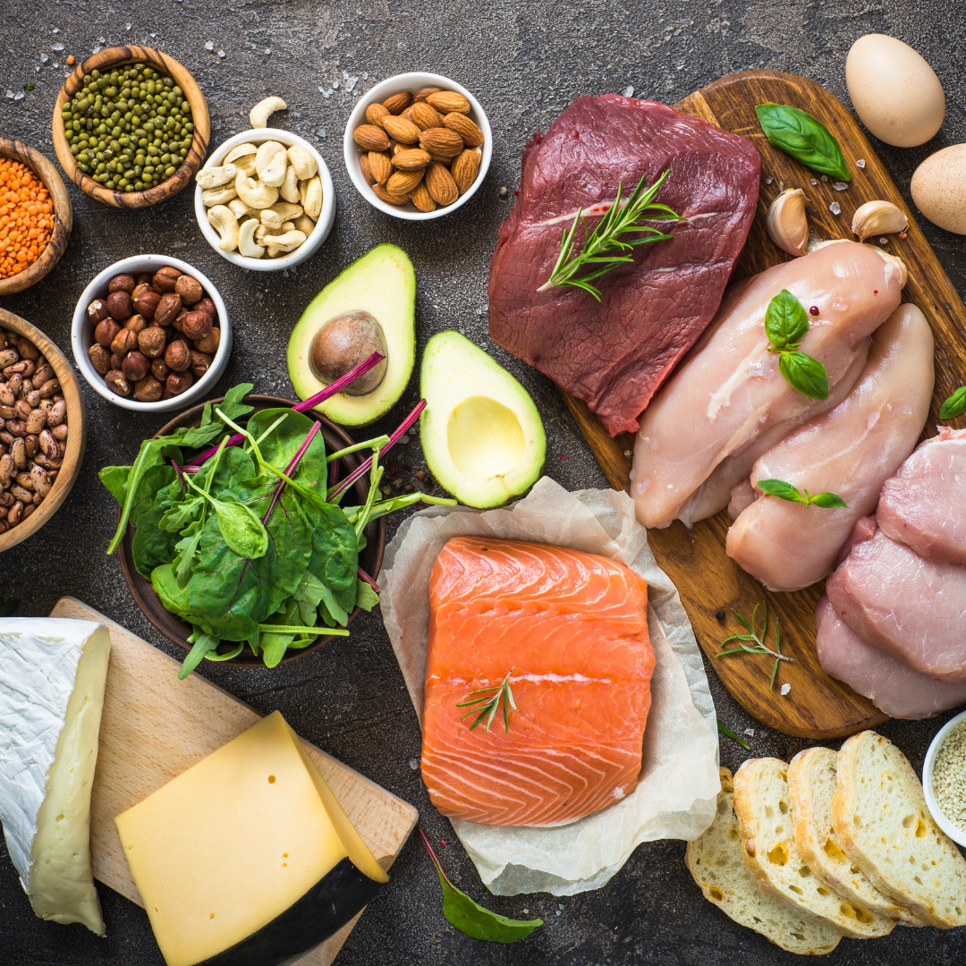 image de nourriture représentant les sources de protéines